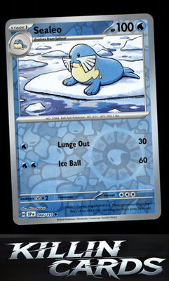 Reverse Holofoil Sealeo 044/191 Pokemon Common SV08: Surging Sparks Card NM