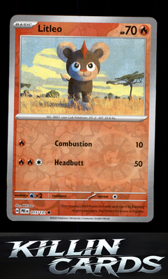 Reverse Holofoil Litleo 015/131 Pokemon Common SV: Prismatic Evolutions Card NM
