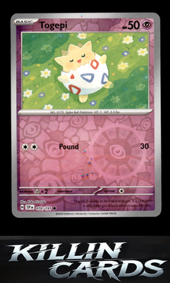 Reverse Holofoil Togepi 070/191 Pokemon Common SV08: Surging Sparks Card NM