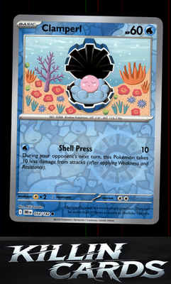 Reverse Holofoil Clamperl - 054/182 054/182 Pokemon Common SV10: Destined Rivals