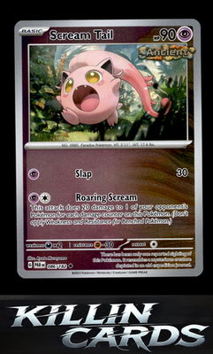 Reverse Holofoil Scream Tail 086/182 Pokemon Uncommon SV04: Paradox Rift Card NM