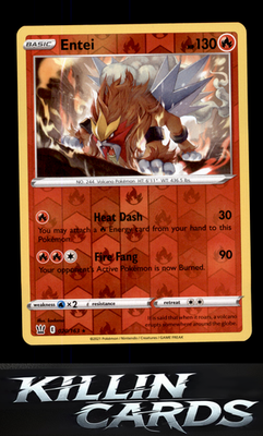 Reverse Holofoil Entei 020/163 Pokemon Holo Rare SWSH05: Battle Styles Card NM