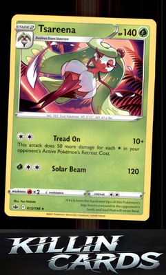 Tsareena 015/198 Pokemon Rare SWSH06: Chilling Reign Card NM