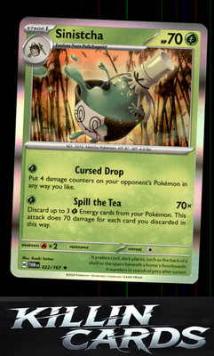 Sinistcha 022/167 Pokemon Rare SV06: Twilight Masquerade Card NM