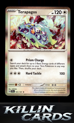 Terapagos 161/191 Pokemon Rare SV08: Surging Sparks Card NM