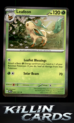 Leafeon 005/131 Pokemon Rare SV: Prismatic Evolutions Card NM