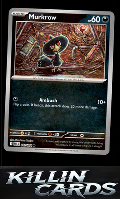Reverse Holofoil Murkrow 057/094 Pokemon Common ME02: Phantasmal Flames Card NM