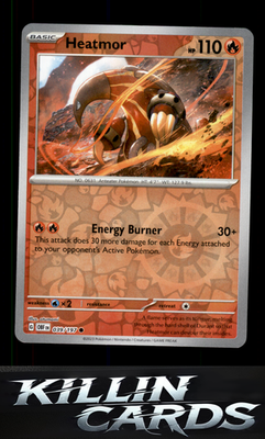 Reverse Holofoil Heatmor 039/197 Pokemon Common SV03: Obsidian Flames Card NM