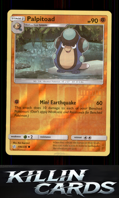 Reverse Holofoil Palpitoad 116/236 Pokemon Common SM - Cosmic Eclipse Card NM