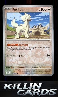 Reverse Holofoil Furfrou 088/131 Pokemon Common SV: Prismatic Evolutions Card NM