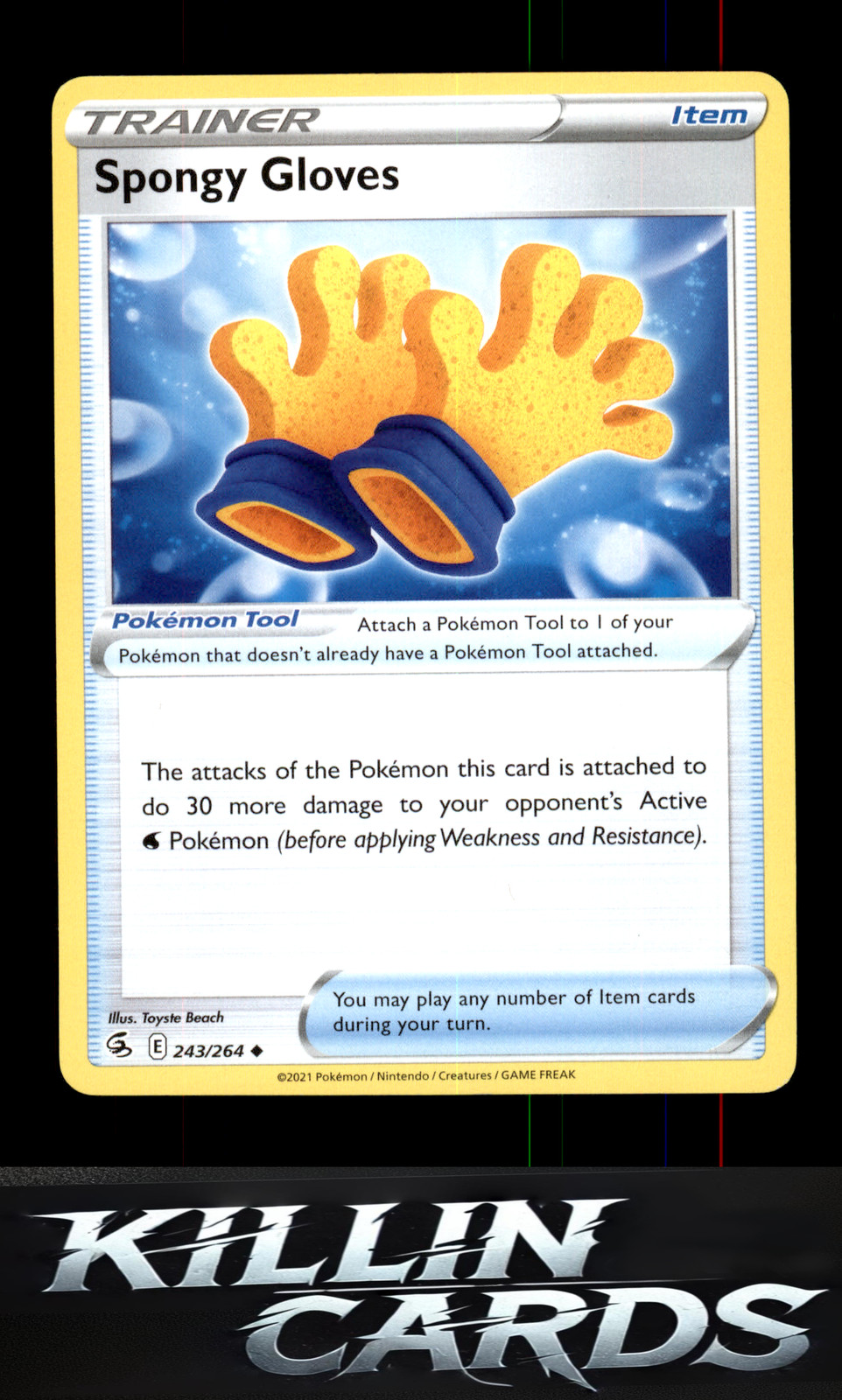 Spongy Gloves 243/264 Pokemon Uncommon SWSH08: Fusion Strike Card NM
