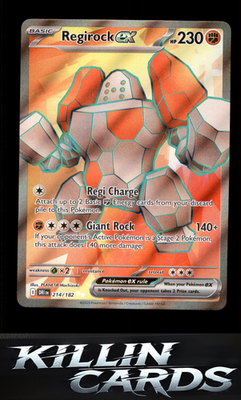 Regirock ex - 214/182 214/182 Pokemon Ultra Rare SV10: Destined Rivals Card NM