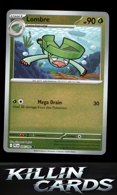 Lombre 006/094 Pokemon Common ME02: Phantasmal Flames Card NM