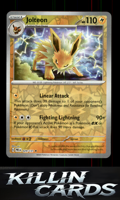 Reverse Holofoil Jolteon 029/131 Pokemon Rare SV: Prismatic Evolutions Card NM