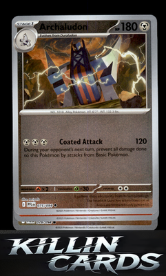 Reverse Holofoil Archaludon 075/094 Pokemon Uncommon ME02: Phantasmal Flames Car
