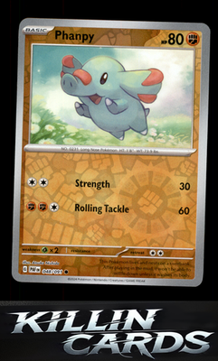 Reverse Holofoil Phanpy 048/091 Pokemon Common SV: Paldean Fates Card NM