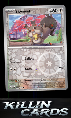 Reverse Holofoil Skwovet 131/159 Pokemon Common SV09: Journey Together Card NM