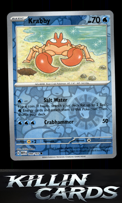 Reverse Holofoil Krabby 098/165 Pokemon Common SV: Scarlet & Violet 151 Card NM