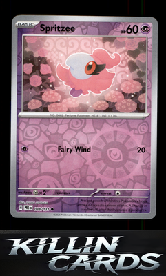 Reverse Holofoil Spritzee 038/131 Pokemon Common SV: Prismatic Evolutions Card N