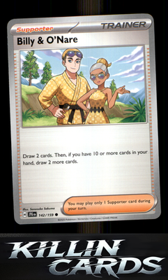 Billy & O'Nare 142/159 Pokemon Common SV09: Journey Together Card NM