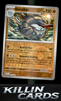 Reverse Holofoil Donphan 103/191 Pokemon Common SV08: Surging Sparks Card NM