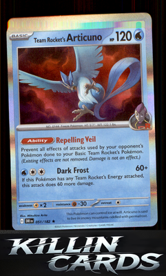 Team Rocket's Articuno 051/182 Pokemon Rare SV10: Destined Rivals Card NM