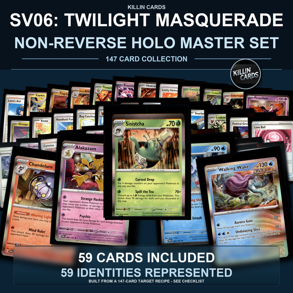 Pokemon TCG SV06: Twilight Masquerade C/UC/R Standard Set 59 Cards