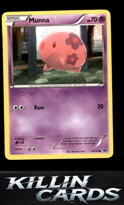 Munna 58/99 Pokemon Common Next Destinies Card LP