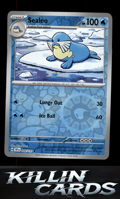 Reverse Holofoil Sealeo 044/191 Pokemon Common SV08: Surging Sparks Card NM