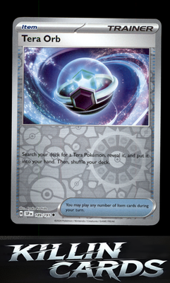Reverse Holofoil Tera Orb 189/191 Pokemon Uncommon SV08: Surging Sparks Card NM