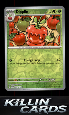 Reverse Holofoil Dipplin 017/182 Pokemon Common SV10: Destined Rivals Card NM