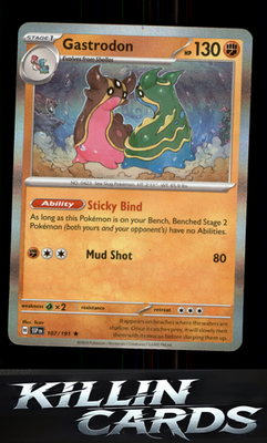 Gastrodon 107/191 Pokemon Rare SV08: Surging Sparks Card NM