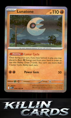 Lunatone 074/132 Pokemon Rare ME01: Mega Evolution Card NM