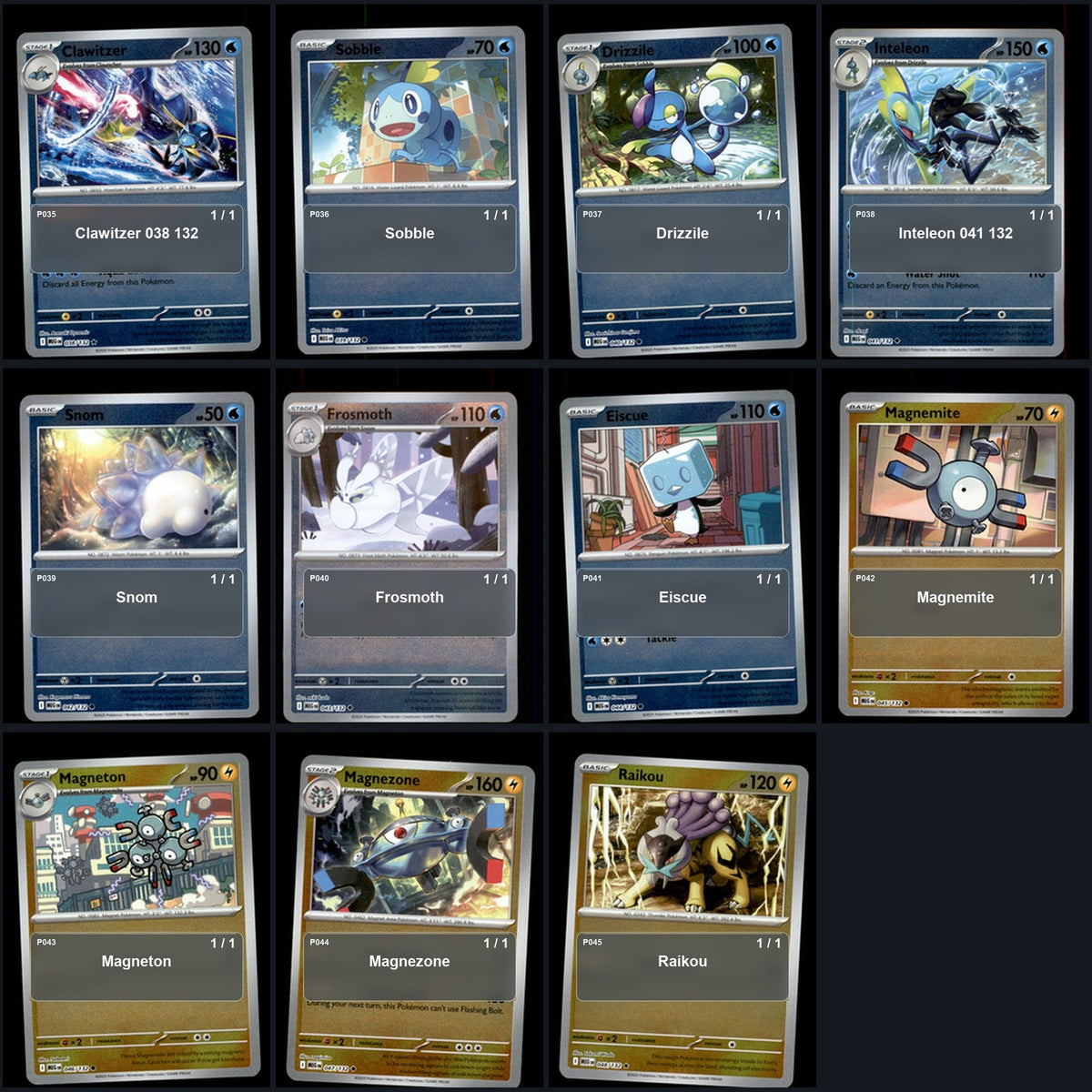 Pokemon TCG ME01: Mega Evolution Reverse Holo Master Set 116 Reverse Holo Card