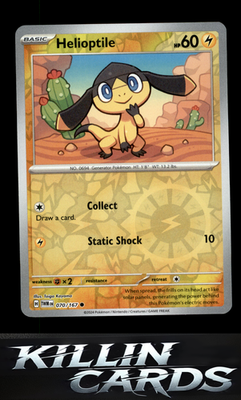 Reverse Holofoil Helioptile 070/167 Pokemon Common SV06: Twilight Masquerade Car
