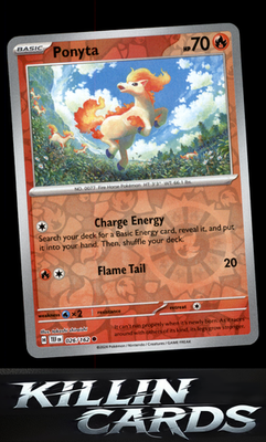 Reverse Holofoil Ponyta 026/162 Pokemon Common SV05: Temporal Forces Card NM