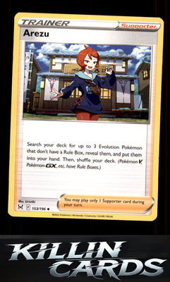 Arezu 153/196 Pokemon Uncommon SWSH11: Lost Origin Card NM