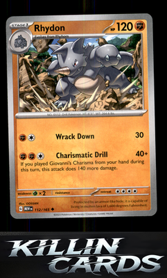 Rhydon 112/165 Pokemon Uncommon SV: Scarlet & Violet 151 Card NM