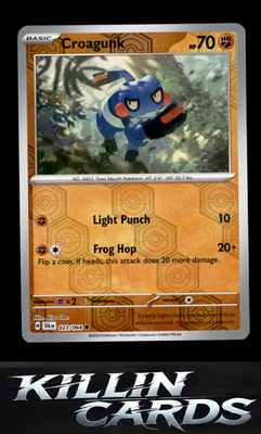 Reverse Holofoil Croagunk 023/064 Pokemon Common SV: Shrouded Fable Card NM