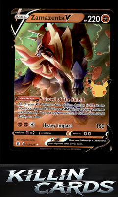 Zamazenta V 018/025 Pokemon Ultra Rare Celebrations Card NM