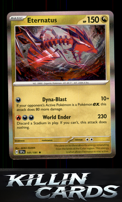 Eternatus 141/191 Pokemon Rare SV08: Surging Sparks Card NM