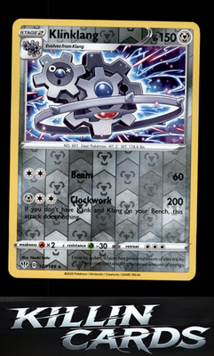 Reverse Holofoil Klinklang 127/189 Pokemon Rare SWSH03: Darkness Ablaze Card NM