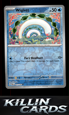 Reverse Holofoil Wiglett - 051/182 051/182 Pokemon Common SV04: Paradox Rift Car