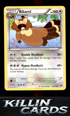 Bibarel 107/146 Pokemon Rare XY Base Set Card LP