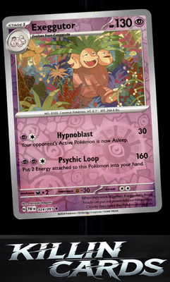 Reverse Holofoil Exeggutor 024/091 Pokemon Rare SV: Paldean Fates Card NM