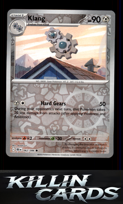 Reverse Holofoil Klang 062/086 Pokemon Common SV: Black Bolt Card NM