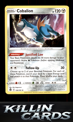 Cobalion 126/195 Pokemon Rare SWSH12: Silver Tempest Card NM