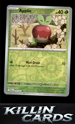 Reverse Holofoil Applin 016/182 Pokemon Common SV10: Destined Rivals Card NM
