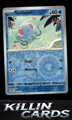 Reverse Holofoil Tentacool 072/165 Pokemon Common SV: Scarlet & Violet 151 Card