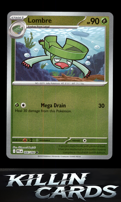 Reverse Holofoil Lombre 006/094 Pokemon Common ME02: Phantasmal Flames Card NM